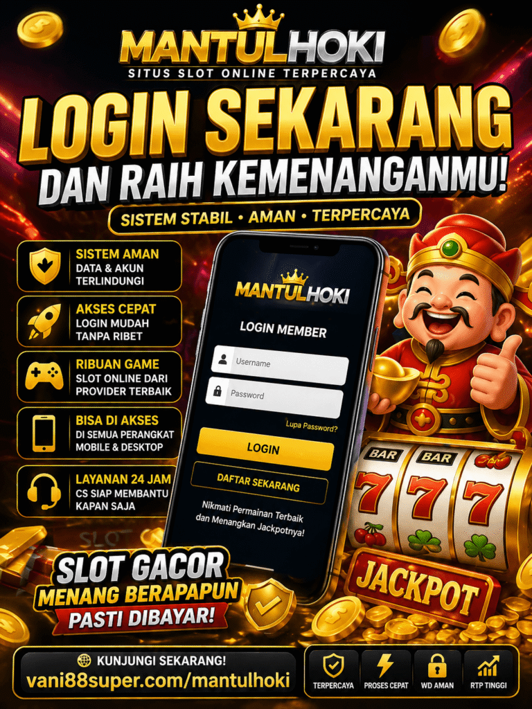 Panduan login situs MantulHoki untuk memulai pengalaman bermain slot online dengan mudah, aman, dan cepat.