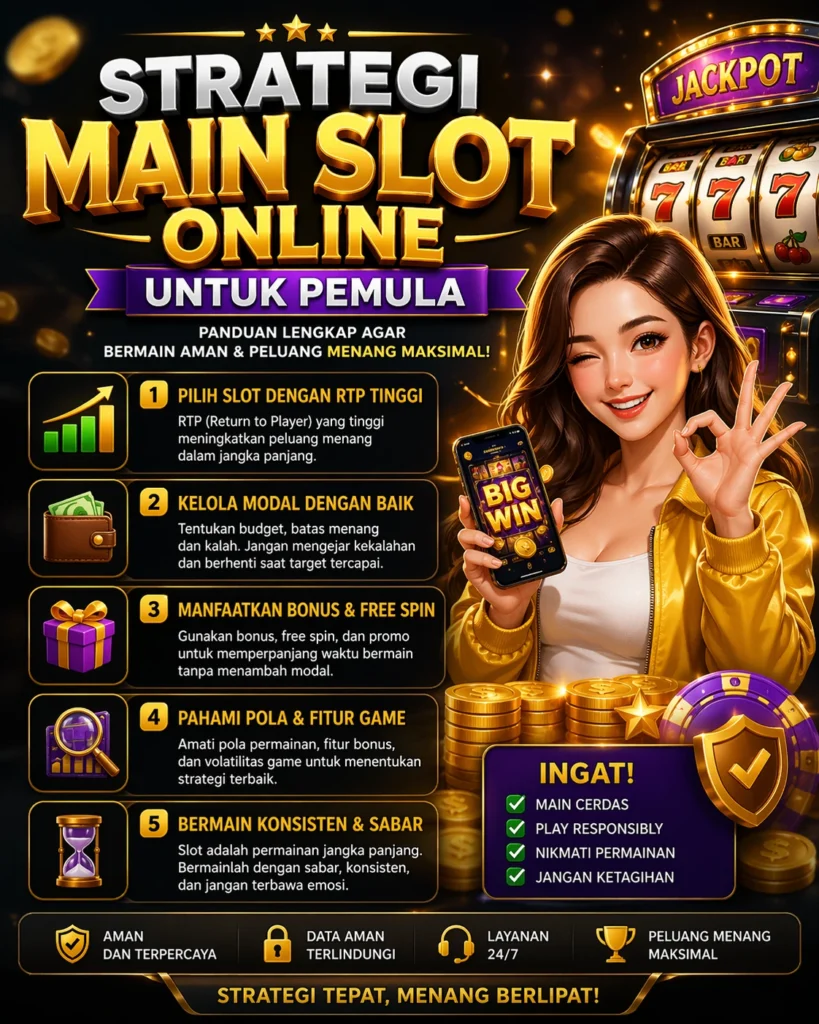 strategi main slot online untuk pemula 2026 tips RTP tinggi kelola modal pola bermain slot gacor
