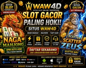 Poster WAW4D situs slot gacor terpercaya dengan RTP tinggi, bonus melimpah, jackpot besar dan akses login cepat di semua perangkat.