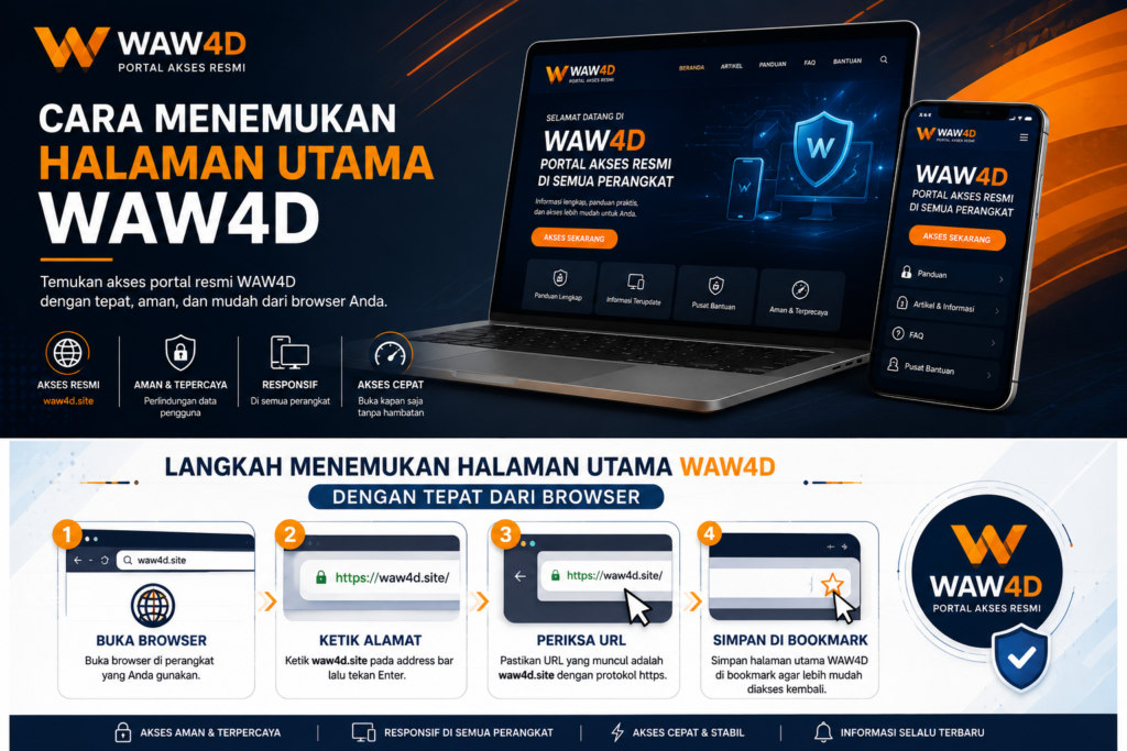 Cara menemukan URL WAW4D dengan tepat melalui address bar browser