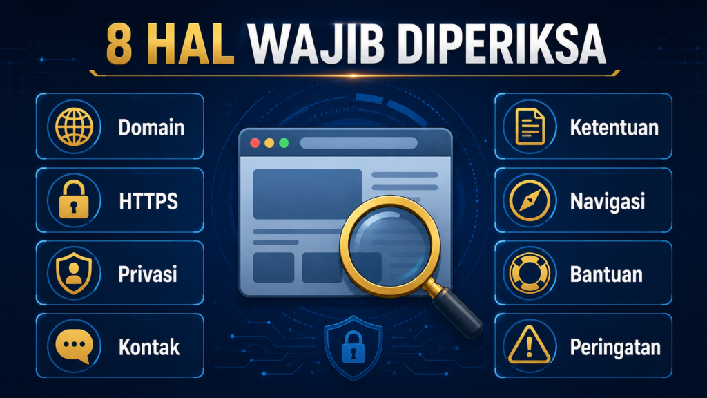 Langkah verifikasi URL sumber utama redirect OTP dan bookmark sebelum mengakses website