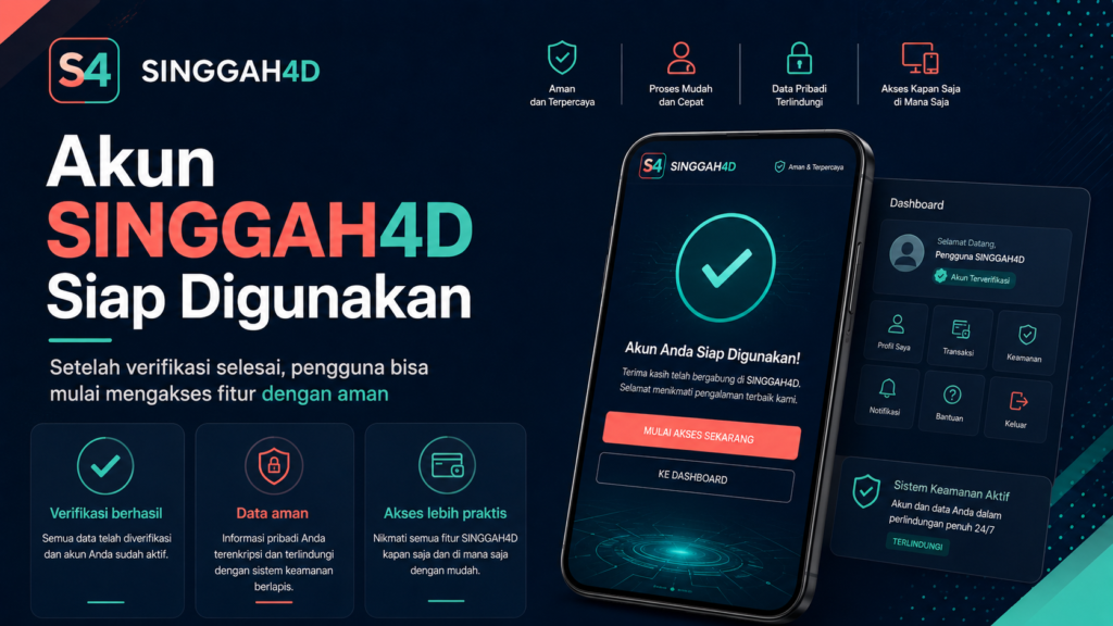 Panduan mengisi formulir daftar SINGGAH4D dengan data akun yang benar dan aman
