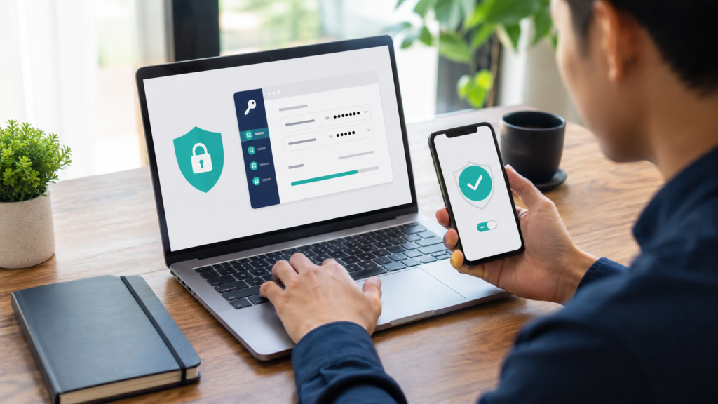 Pengguna memeriksa URL resmi untuk menghindari phishing dan halaman login palsu
